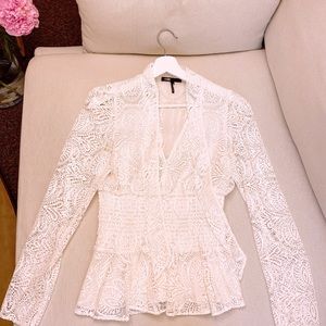 Maje white lace top